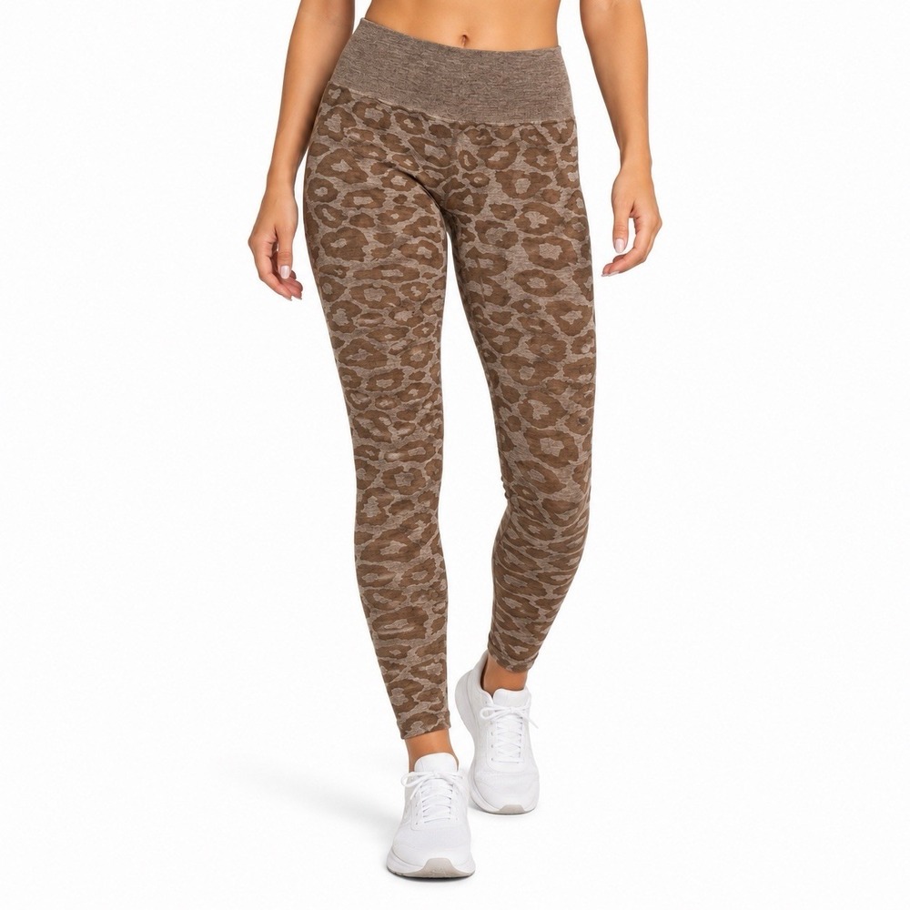 nvgtn leggings seamless brown animal print leggings L